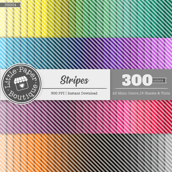 Rainbow Stripes Digital Paper 3H004