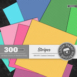 Rainbow Stripes Digital Paper 3H004