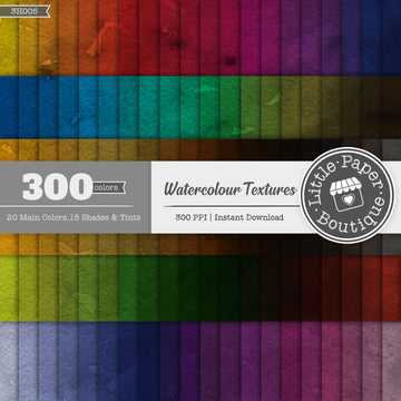 Rainbow Watercolor Textures Digital Paper 3H005