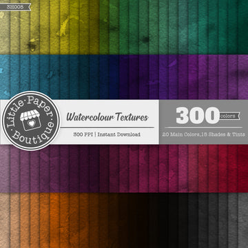 Rainbow Watercolor Textures Digital Paper 3H005