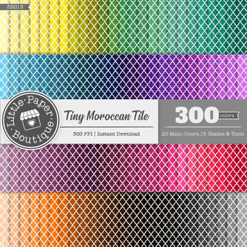 Rainbow Tiny Moroccan Digital Paper 3H013