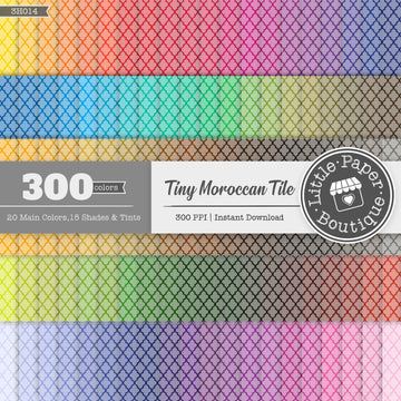 Rainbow Tiny Moroccan White Overlay Digital Paper 3H014