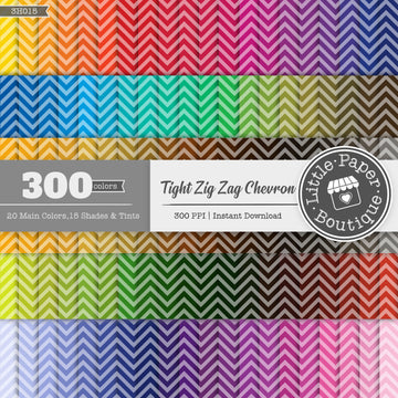 Rainbow Tight Zig Zag Chevron Overlay Digital Paper 3H015