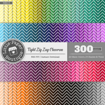 Rainbow Tight Zig Zag Chevron Overlay Digital Paper 3H015