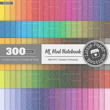 Rainbow Mod Notebook White Digital Paper 3H033