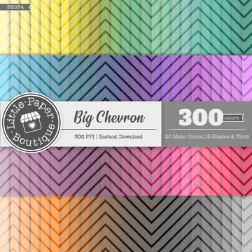 Rainbow Big Chevron Digital Paper 3H034