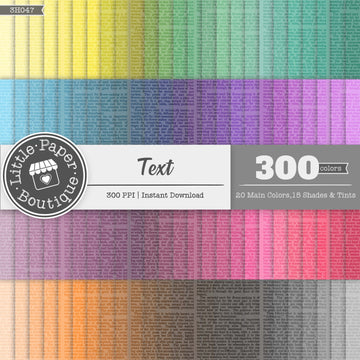 Rainbow Text Digital Paper 3H047