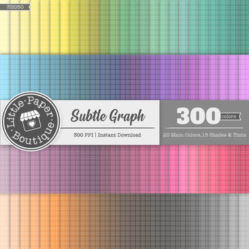 Rainbow Graph Digital Paper 3H050