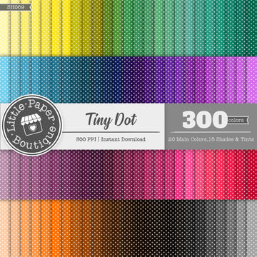 Rainbow Tiny Dot Digital Paper 3H069