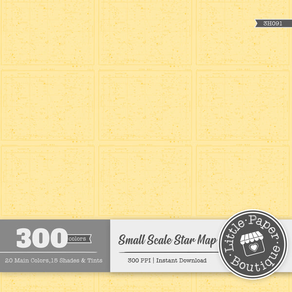 Rainbow Small Scale Star Map Digital Paper 3H091