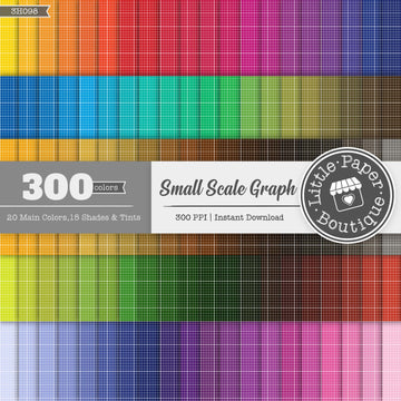 Rainbow Small Scale Solid Graph Digital Paper 3H098