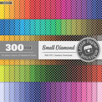 Rainbow Small Solid Diamond Digital Paper 3H107