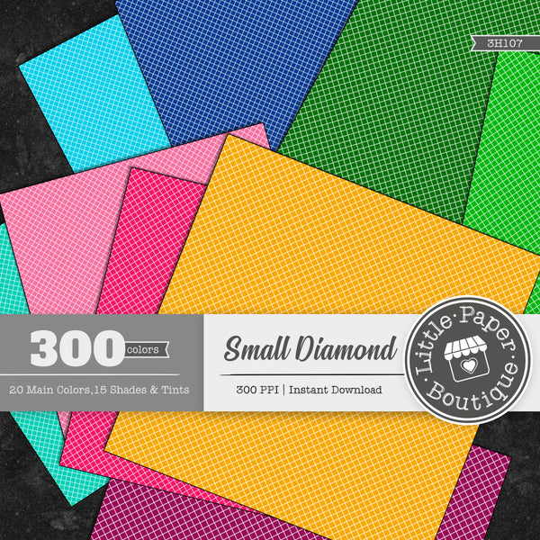 Rainbow Small Solid Diamond Digital Paper 3H107