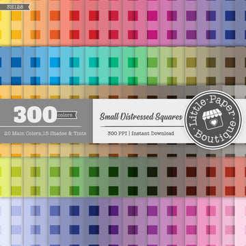 Rainbow Small Distressed Squares Digital Paper 3H128