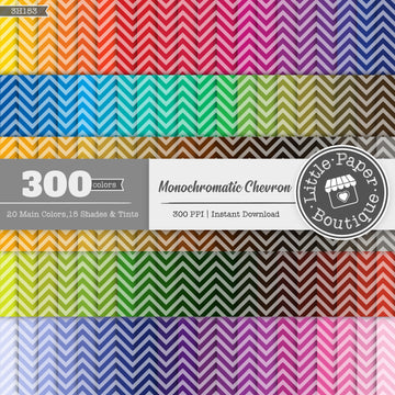 Rainbow Monochromatic Chevron Digital Paper 3H153