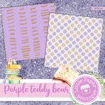 Purple Teddy Bear Digital Paper RCS119B