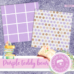 Purple Teddy Bear Digital Paper RCS119B