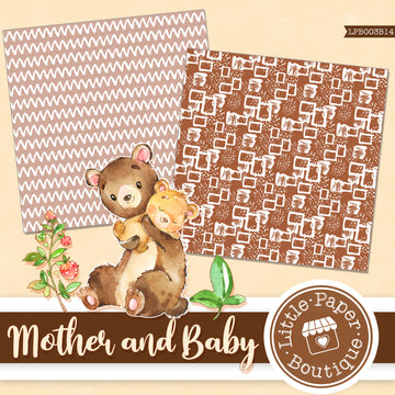 Bear Mother and Baby Digital Paper LPB003B14