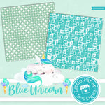 Blue Unicorn Digital Paper LPB003B3