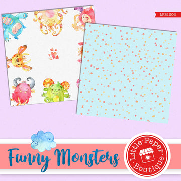 Funny Monsters Digital Paper LPB1006A