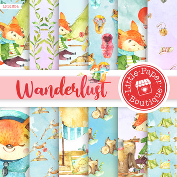 Wanderlust Watercolor Digital Paper LPB1054A