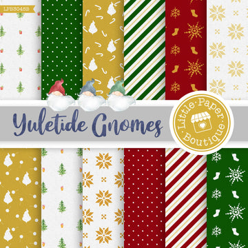 Yuletide Gnomes Digital Paper LPB3045B