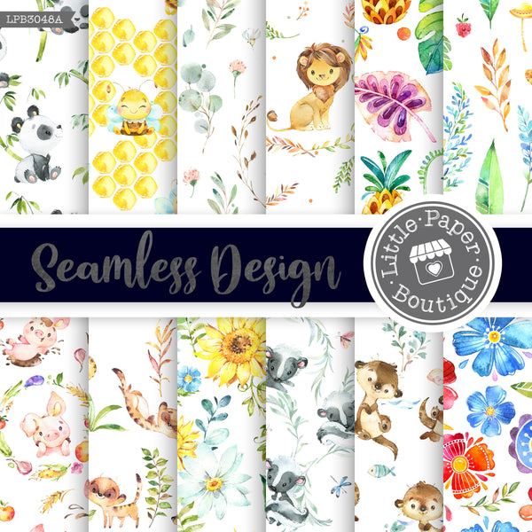 Floral Seamless Digital Paper LPB3048A