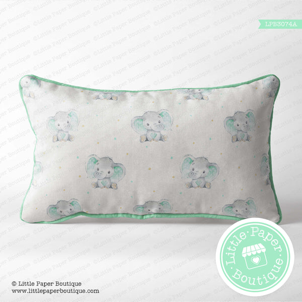 Baby Elephant Mint Seamless Digital Paper LPB3074A