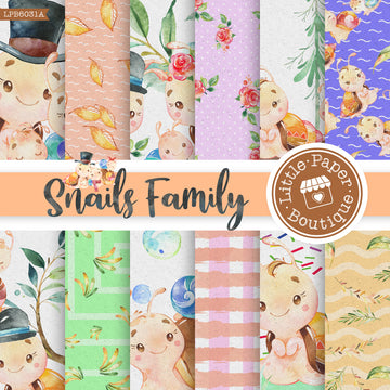 Snail Family Digital Paper LPB6031A