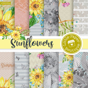 Sunflowers Digital Paper LPB6035A