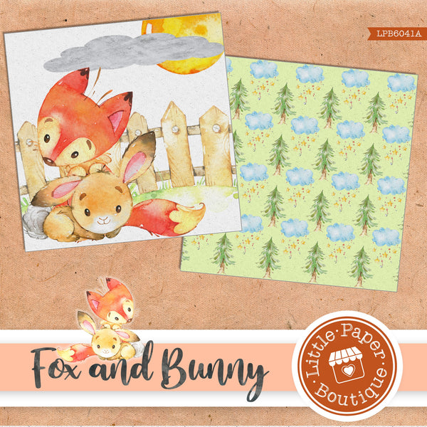 Fox and Bunny Digital Paper LPB6041A