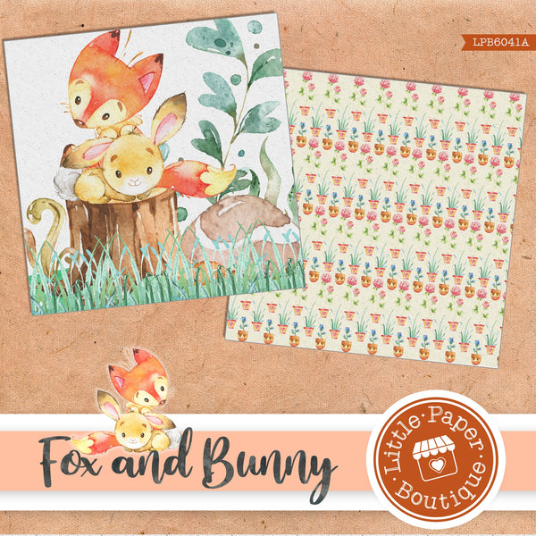 Fox and Bunny Digital Paper LPB6041A