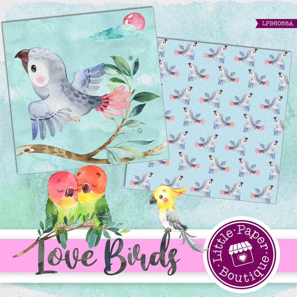 Love Birds Digital Paper LPB6055A