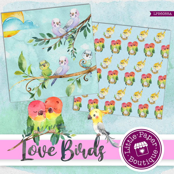 Love Birds Digital Paper LPB6055A