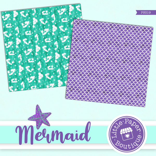 Mermaid Scales Digital Paper PS019B