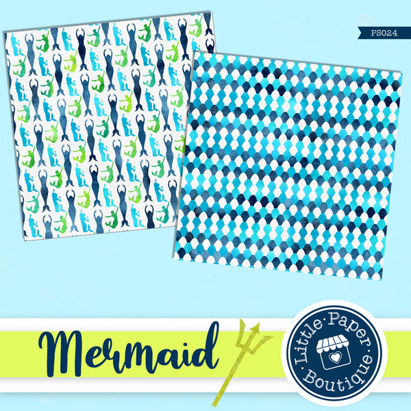 Mermaid Scales Digital Paper PS024B