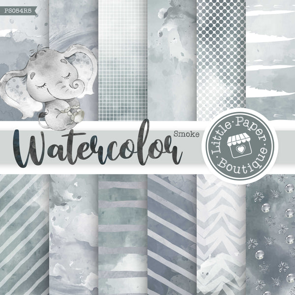 Watercolor Smoke Digital Paper PS054R5B