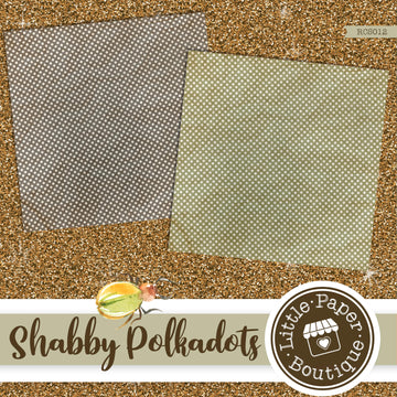 Shabby Polka Dots Digital Paper RCS012B