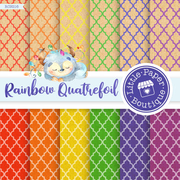 Vintage Quatrefoil Digital Paper RCS016B