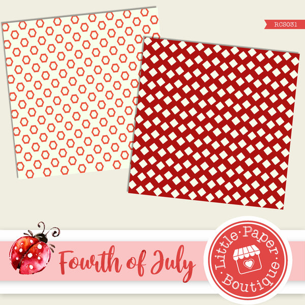 Fourth of July Digital Paper RCS031B