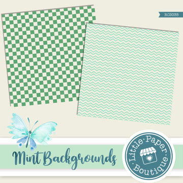 Mint Backgrounds Digital Paper RCS035B