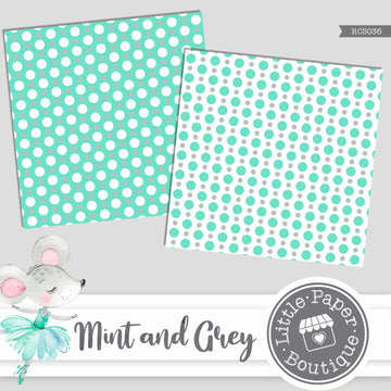 Mint and Grey Digital Paper RCS036B