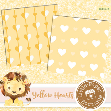 Yellow Hearts Digital Paper RCS1013B