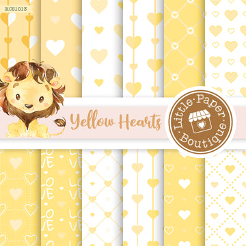 Yellow Hearts Digital Paper RCS1013B