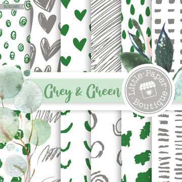 Grey Green Digital Paper RCS1031B