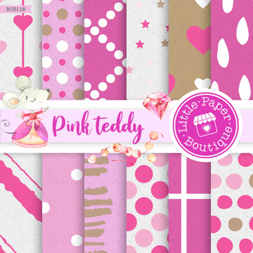 Pink Teddy Digital Paper RCS118B