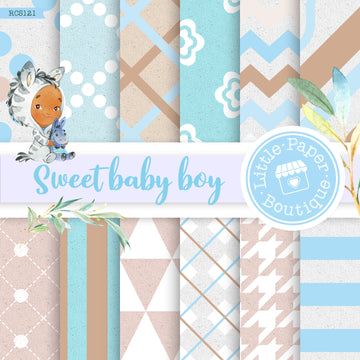 Sweet Baby Boy Digital Paper RCS121B