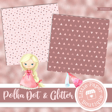 Polka Dot Glitter Seamless Digital Paper SCS0015B