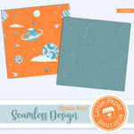 Space Boy Seamless Digital Paper SCS0028B