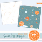 Space Boy Seamless Digital Paper SCS0028B